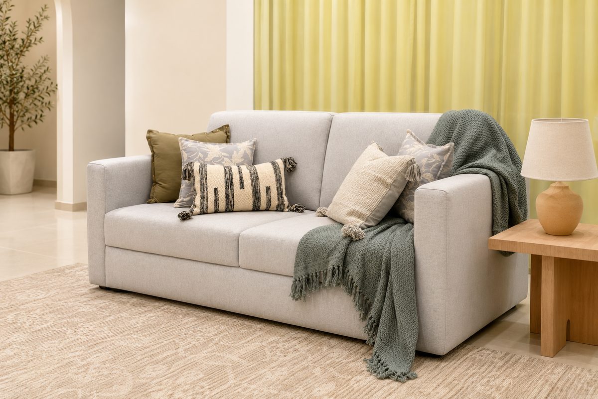 Grey Fabric Sofa